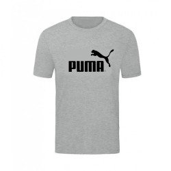 T-SHIRT 100% ΒΑΜΒΑΚΙ ΜΕ LOGO - ΓΚΡΙ - PUMA