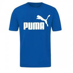 T-SHIRT 100% ΒΑΜΒΑΚΙ ΜΕ LOGO - ΜΠΛΕ ΡΟΥΑ - PUMA