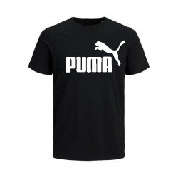 T-SHIRT 100% ΒΑΜΒΑΚΙ ΜΕ LOGO - ΜΑΥΡΟ - PUMA