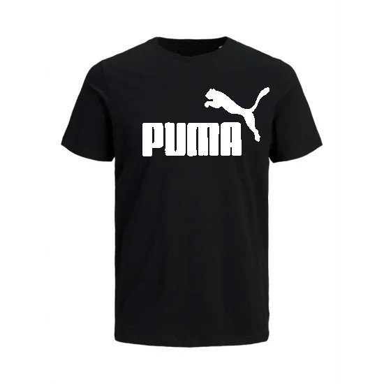 T-SHIRT 100% ΒΑΜΒΑΚΙ ΜΕ LOGO - ΜΑΥΡΟ - PUMA