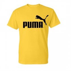 T-SHIRT 100% ΒΑΜΒΑΚΙ ΜΕ LOGO - ΚΙΤΡΙΝΟ - PUMA