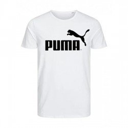 T-SHIRT 100% ΒΑΜΒΑΚΙ ΜΕ LOGO - ΛΕΥΚΟ - PUMA