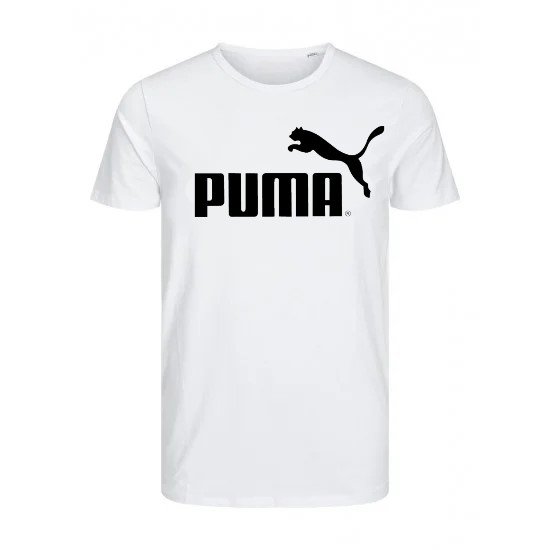 T-SHIRT 100% ΒΑΜΒΑΚΙ ΜΕ LOGO - ΛΕΥΚΟ - PUMA
