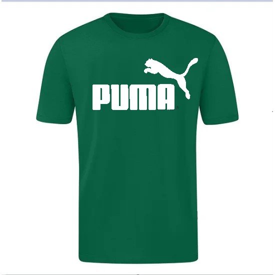T-SHIRT 100% ΒΑΜΒΑΚΙ ΜΕ LOGO - ΠΡΑΣΙΝΟ - PUMA