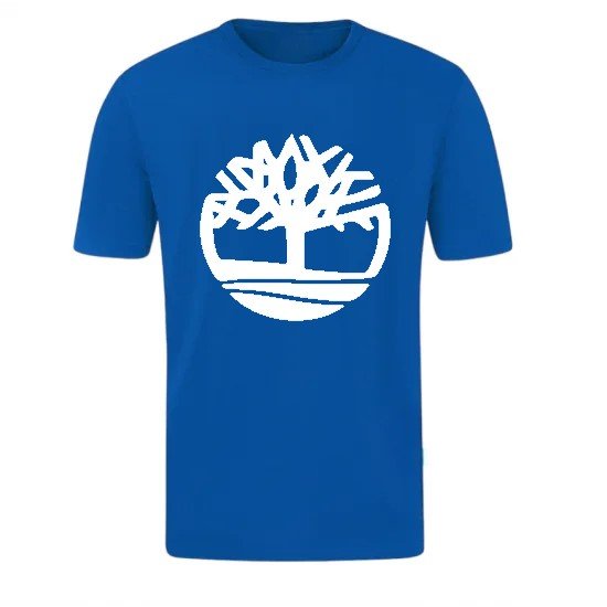 T-SHIRT 100% ΒΑΜΒΑΚΙ ΜΕ LOGO - ΜΠΛΕ ΡΟΥΑ - TIMBERLAND 3