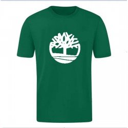 T-SHIRT 100% ΒΑΜΒΑΚΙ ΜΕ LOGO - ΠΡΑΣΙΝΟ - TIMBERLAND 3