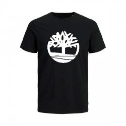 T-SHIRT 100% ΒΑΜΒΑΚΙ ΜΕ LOGO - ΜΑΥΡΟ - TIMBERLAND 3