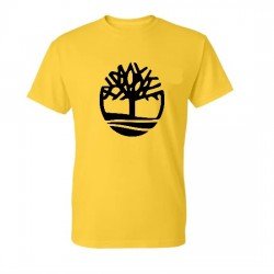 T-SHIRT 100% ΒΑΜΒΑΚΙ ΜΕ LOGO - ΚΙΤΡΙΝΟ - TIMBERLAND 3