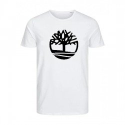 T-SHIRT 100% ΒΑΜΒΑΚΙ ΜΕ LOGO - ΛΕΥΚΟ - TIMBERLAND 3