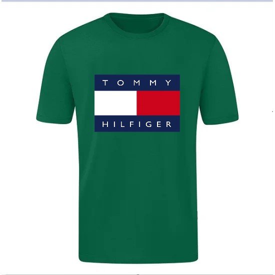 T-SHIRT 100% ΒΑΜΒΑΚΙ ΜΕ LOGO - ΠΡΑΣΙΝΟ - TOMMY HILFIGER