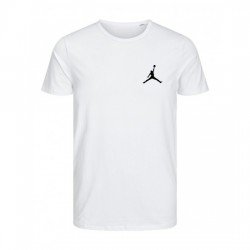T-SHIRT 100% ΒΑΜΒΑΚΙ ΜΕ LOGO - ΛΕΥΚΟ - ΤΖΟΡΝΤΑΝ ΜΙΚΡΟ
