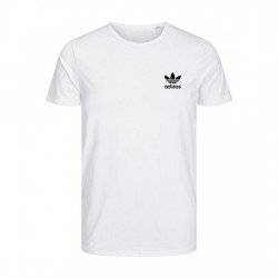 T-SHIRT 100% ΒΑΜΒΑΚΙ ΜΕ LOGO - ΛΕΥΚΟ - ΤΡΙΦΥΛΛΙ ΜΙΚΡΟ