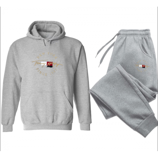 ΣΕΤ ΦΟΡΜΕΣ ΚΟΥΚΟΥΛΑ 100% COTTON - ΓΚΡΙ - TOMMY NEW YORK ΜΕΓΑΛΟ
