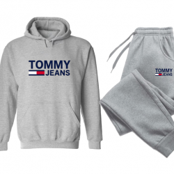 ΣΕΤ ΦΟΡΜΕΣ ΚΟΥΚΟΥΛΑ 100% COTTON - ΓΚΡΙ - TOMMY JEANS ΜΕΓΑΛΟ