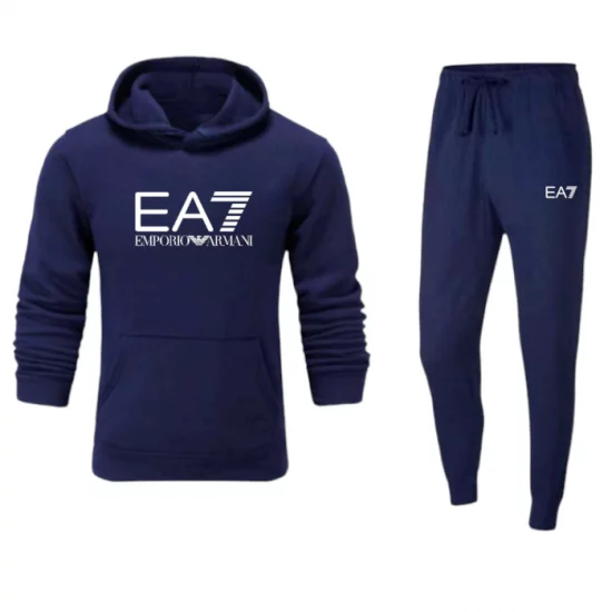 ΣΕΤ ΦΟΡΜΕΣ ΚΟΥΚΟΥΛΑ 100% COTTON - ΜΠΛΕ ΣΚΟΥΡΟ - EA7 ΜΕΓΑΛΟ