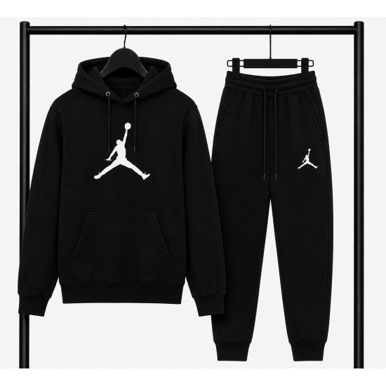 PREMIUM COTTON ΣΕΤ ΦΟΡΜΑΣ ΜΕ ΚΟΥΚΟΥΛΑ | ΜΑΥΡΟ JORDAN ΜΕΓΑΛΟ ΛΟΓΟΤΥΠΟ