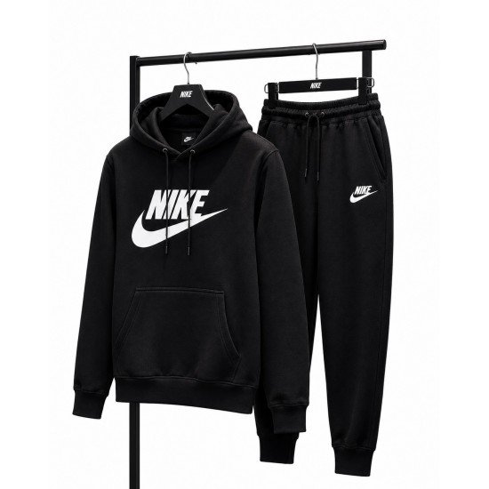 PREMIUM COTTON ΣΕΤ ΦΟΡΜΑΣ ΜΕ ΚΟΥΚΟΥΛΑ | ΜΑΥΡΟ NIKE ΜΕΓΑΛΟ ΛΟΓΟΤΥΠΟ