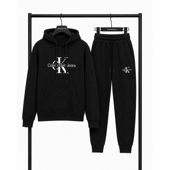 PREMIUM COTTON ΣΕΤ ΦΟΡΜΑΣ ΜΕ ΚΟΥΚΟΥΛΑ | ΜΑΥΡΟ CALVIN KLEIN ΜΕΓΑΛΟ ΛΟΓΟΤΥΠΟ