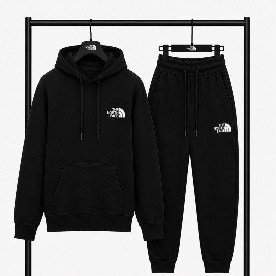 PREMIUM COTTON ΣΕΤ ΦΟΡΜΑΣ ΜΕ ΚΟΥΚΟΥΛΑ | ΜΑΥΡΟ THE NORTH FACE ΜΙΚΡΟ ΛΟΓΟΤΥΠΟ