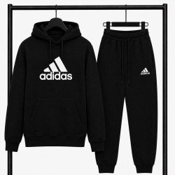 PREMIUM COTTON ΣΕΤ ΦΟΡΜΑΣ ΜΕ ΚΟΥΚΟΥΛΑ | ΜΑΥΡΟ ADIDAS ΜΕΓΑΛΟ ΛΟΓΟΤΥΠΟ