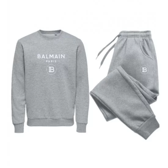 ΣΕΤ ΦΟΡΜΕΣ ΛΑΙΜΟΚΟΨΗ 100% COTTON - ΓΚΡΙ - BALMAIN
