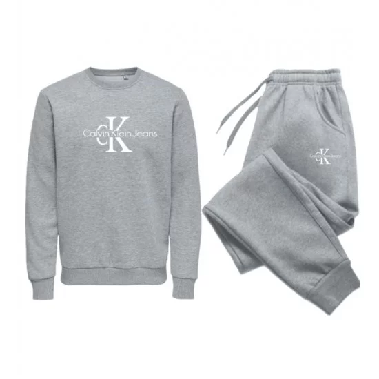 ΣΕΤ ΦΟΡΜΕΣ ΛΑΙΜΟΚΟΨΗ 100% COTTON - ΓΚΡΙ - CALVIN KLEIN ΜΕΓΑΛΟ