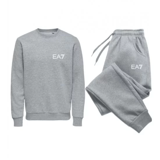 ΣΕΤ ΦΟΡΜΕΣ ΛΑΙΜΟΚΟΨΗ 100% COTTON - ΓΚΡΙ - EA7 ΜΙΚΡΟ