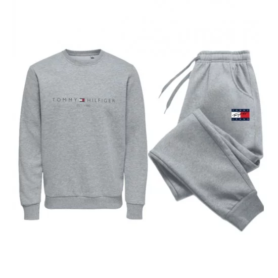ΣΕΤ ΦΟΡΜΕΣ ΛΑΙΜΟΚΟΨΗ 100% COTTON - ΓΚΡΙ - TOMMY 1985