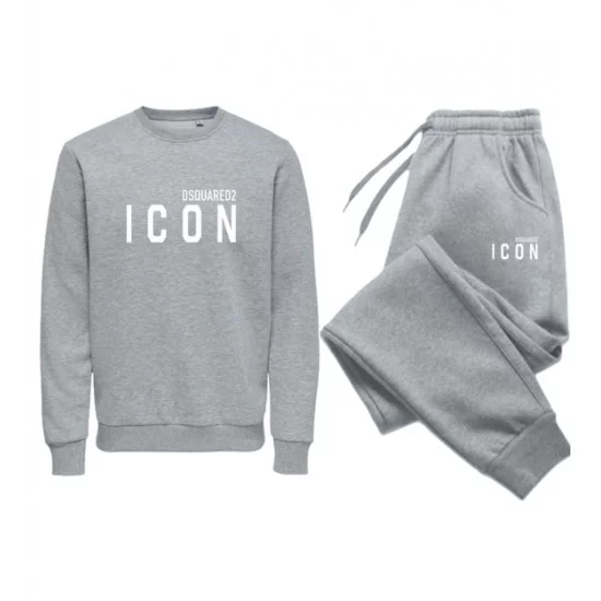 ΣΕΤ ΦΟΡΜΕΣ ΛΑΙΜΟΚΟΨΗ 100% COTTON - ΓΚΡΙ - ICON ΜΕΓΑΛΟ