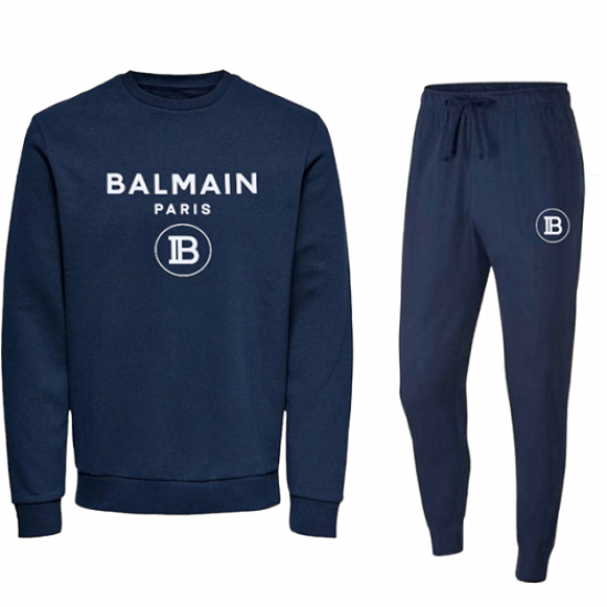 ΣΕΤ ΦΟΡΜΕΣ ΛΑΙΜΟΚΟΨΗ 100% COTTON - ΜΠΛΕ ΣΚΟΥΡΟ - BALMAIN 