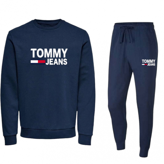 ΣΕΤ ΦΟΡΜΕΣ ΛΑΙΜΟΚΟΨΗ 100% COTTON - ΜΠΛΕ ΣΚΟΥΡΟ - TOMMY JEANS ΜΕΓΑΛΟ