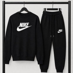PREMIUM COTTON ΣΕΤ ΦΟΡΜΑΣ ΜΕ ΛΑΙΜΟΚΟΨΗ| ΜΑΥΡΟ NIKE ΜΕΓΑΛΟ ΛΟΓΟΤΥΠΟ