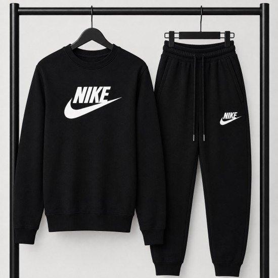 PREMIUM COTTON ΣΕΤ ΦΟΡΜΑΣ ΜΕ ΛΑΙΜΟΚΟΨΗ| ΜΑΥΡΟ NIKE ΜΕΓΑΛΟ ΛΟΓΟΤΥΠΟ