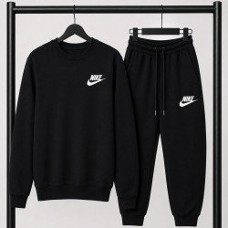 PREMIUM COTTON ΣΕΤ ΦΟΡΜΑΣ ΜΕ ΛΑΙΜΟΚΟΨΗ| ΜΑΥΡΟ NIKE ΜΙΚΡΟ ΛΟΓΟΤΥΠΟ