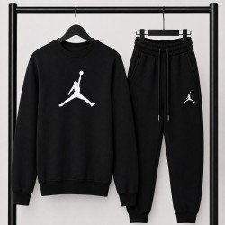 PREMIUM COTTON ΣΕΤ ΦΟΡΜΑΣ ΜΕ ΛΑΙΜΟΚΟΨΗ| ΜΑΥΡΟ JORDAN ΜΕΓΑΛΟ ΛΟΓΟΤΥΠΟ