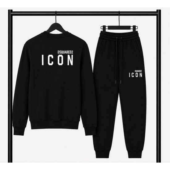 PREMIUM COTTON ΣΕΤ ΦΟΡΜΑΣ ΜΕ ΛΑΙΜΟΚΟΨΗ| ΜΑΥΡΟ ICON ΜΕΓΑΛΟ ΛΟΓΟΤΥΠΟ