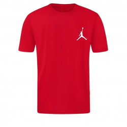 T-SHIRT 100% ΒΑΜΒΑΚΙ ΜΕ LOGO - ΚΟΚΚΙΝΟ - JORDAN ΜΙΚΡΟ