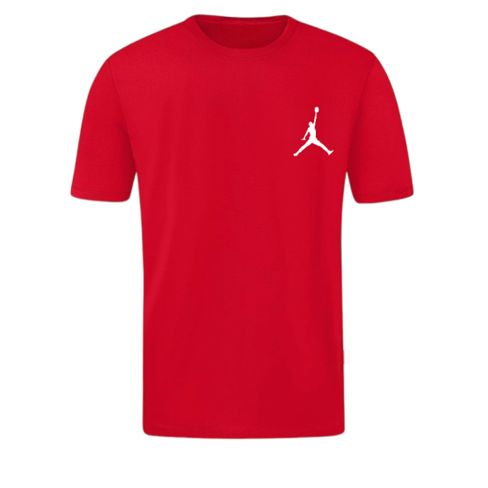 T-SHIRT 100% ΒΑΜΒΑΚΙ ΜΕ LOGO - ΚΟΚΚΙΝΟ - JORDAN ΜΙΚΡΟ T-SHIRT 100% ΒΑΜΒΑΚΙ ΜΕ LOGO - ΚΟΚΚΙΝΟ - JORDAN ΜΙΚΡΟ