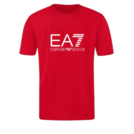 T-SHIRT 100% ΒΑΜΒΑΚΙ ΜΕ LOGO - ΚΟΚΚΙΝΟ - EA7 ΜΕΓΑΛΟ T-SHIRT 100% ΒΑΜΒΑΚΙ ΜΕ LOGO - ΚΟΚΚΙΝΟ - EA7 ΜΕΓΑΛΟ